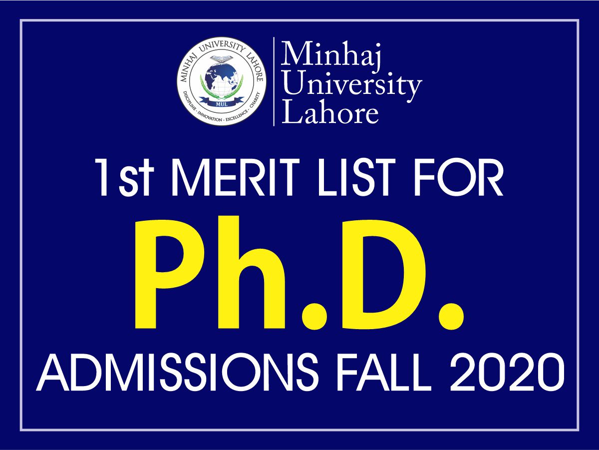 1st Merit List for Ph.D. Admissions