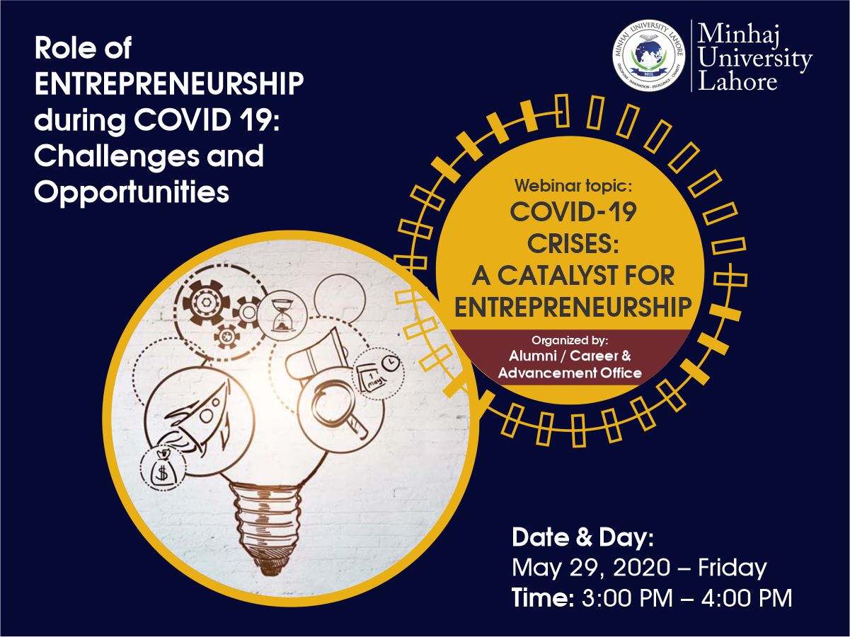 Covid-19  Crises:  A Catalyst For  Entrepreneurship