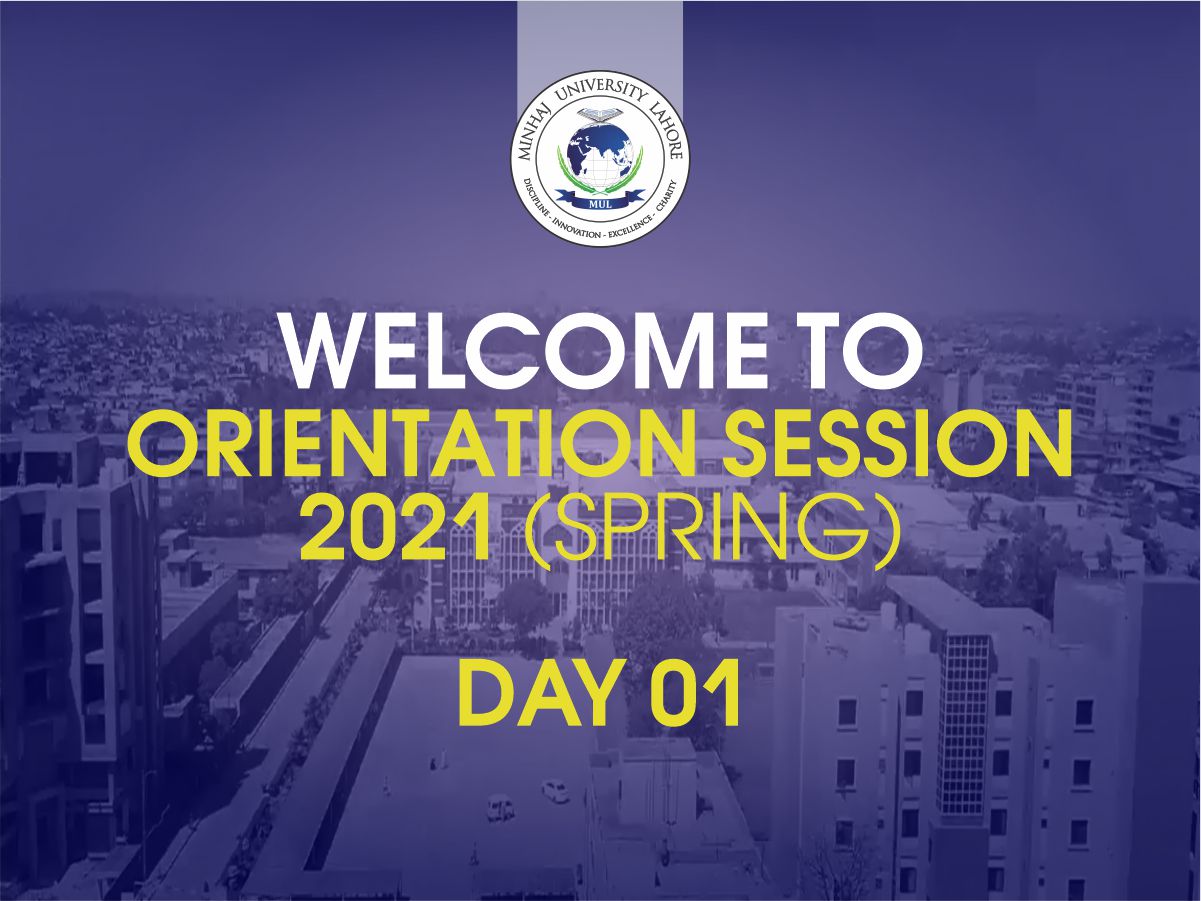 Orientation Sessions {Spring 2021) | Day 01