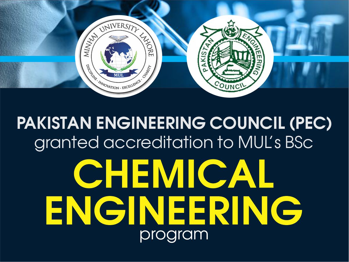 PEC granted accreditation to MUL’s BSc Chemical Engineering program