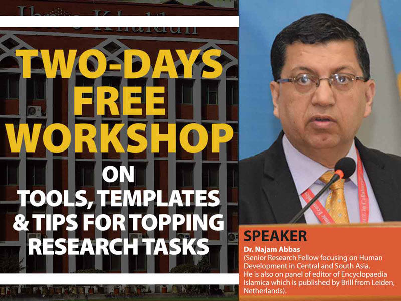 Two Days Free Workshop On Tools , Templates & Tips for Topping Research Tasks