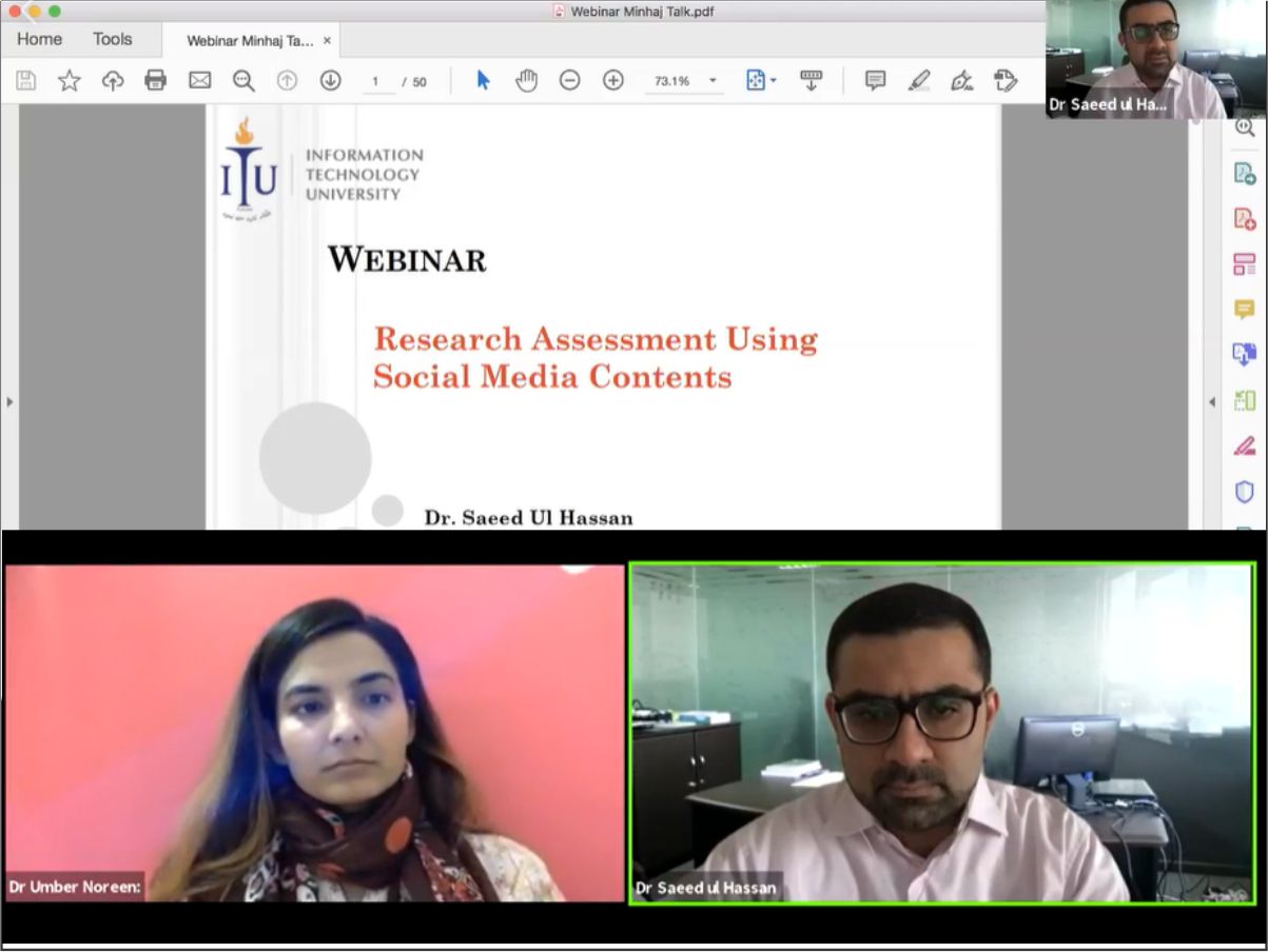 Webinar on Research Assessment utilizing Social Media