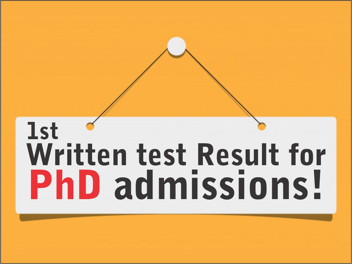 Written test Result for PhD admissions